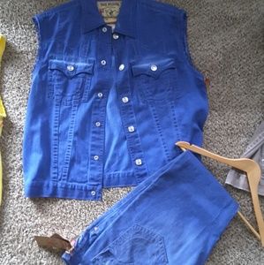 Royal Blue Jean Outfit